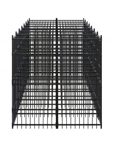 Gabbia per Cani da Esterno in Acciaio 12,9 m²