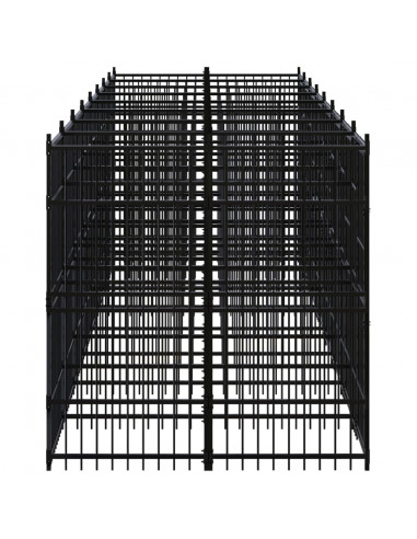 Gabbia per Cani da Esterno in Acciaio 14,75 m²