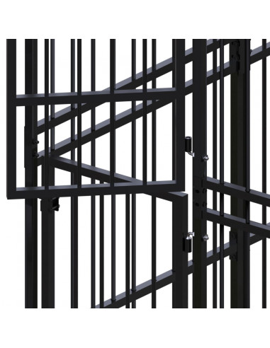 Gabbia per Cani da Esterno in Acciaio 14,75 m²