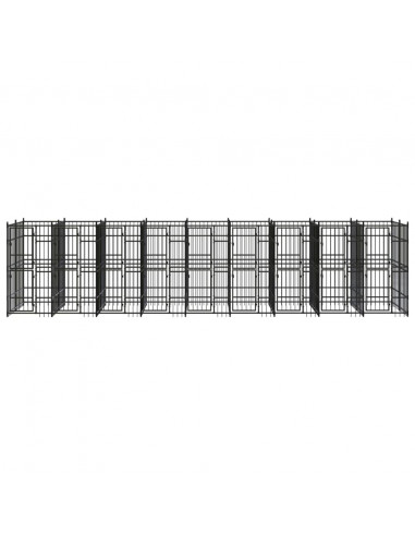 Gabbia per Cani da Esterno in Acciaio 16,59 m²