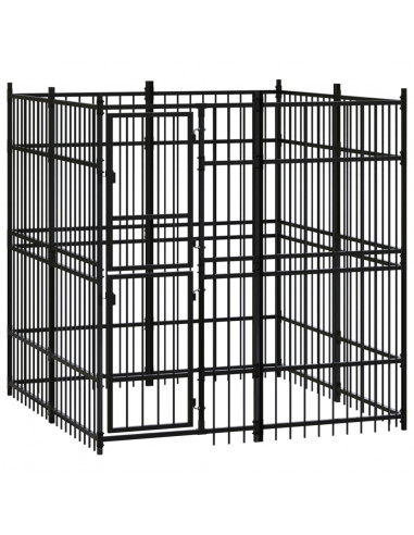 Gabbia per Cani da Esterno in Acciaio 3,69 m²