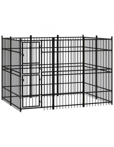 Gabbia per Cani da Esterno in Acciaio 5,53 m²