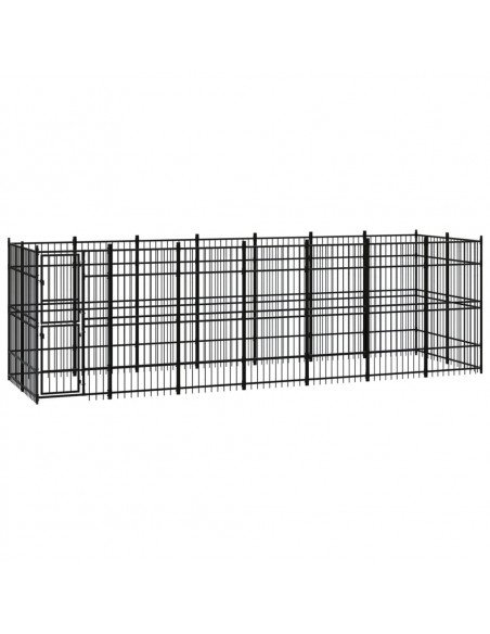 Gabbia per Cani da Esterno in Acciaio 12,9 m²
