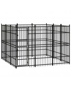 Gabbia per Cani da Esterno in Acciaio 8,29 m² 2