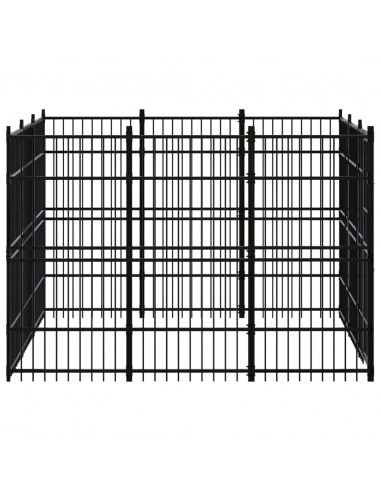 Gabbia per Cani da Esterno in Acciaio 8,29 m²