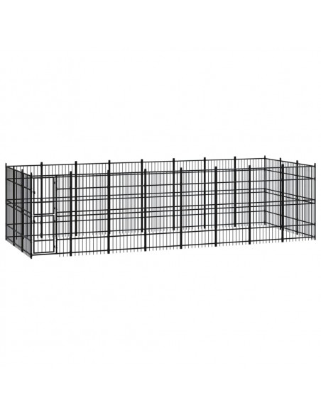 Gabbia per Cani da Esterno in Acciaio 22,12 m²