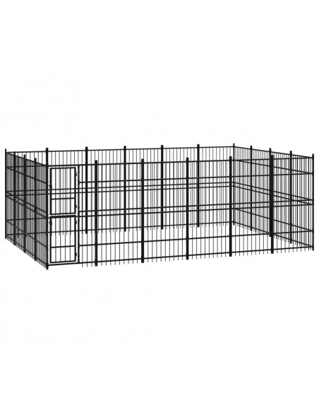 Gabbia per Cani da Esterno in Acciaio 22,12 m²
