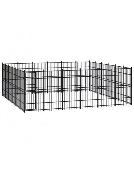 Gabbia per Cani da Esterno in Acciaio 33,18 m²