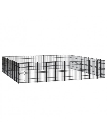 Gabbia per Cani da Esterno in Acciaio 92,16 m²