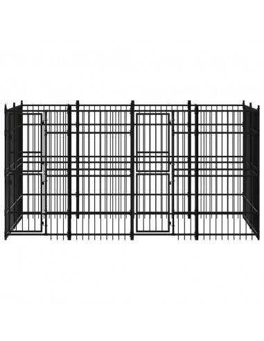 Gabbia per Cani da Esterno in Acciaio 7,37 m²