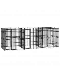 Gabbia per Cani da Esterno in Acciaio 11,06 m² 2