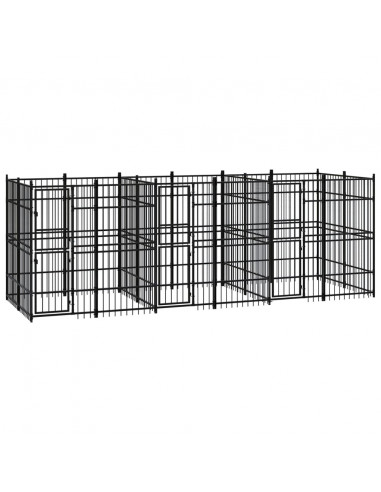 Gabbia per Cani da Esterno in Acciaio 11,06 m²
