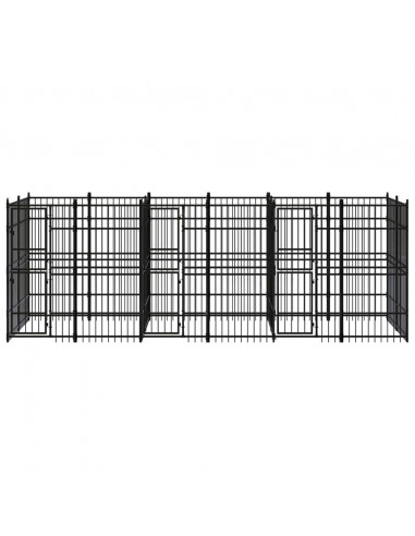 Gabbia per Cani da Esterno in Acciaio 11,06 m²