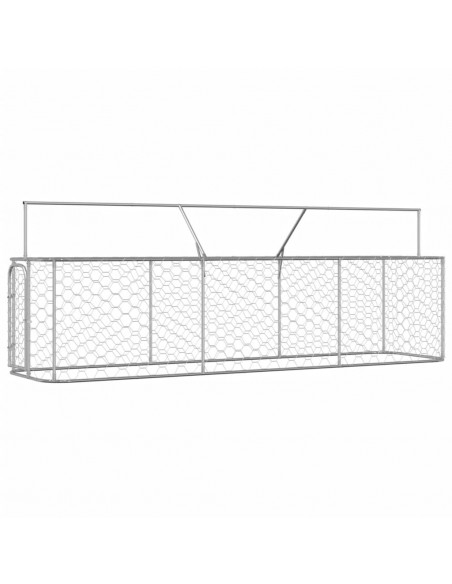 Gabbia per Cani da Esterno con Tetto 400x100x150 cm
