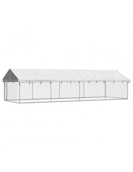 Gabbia per Cani da Esterno con Tetto 600x200x150 cm
