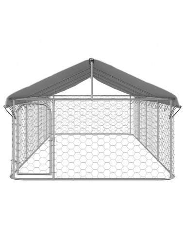 Gabbia per Cani da Esterno con Tetto 600x200x150 cm