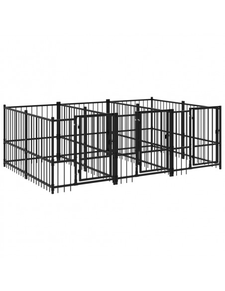 Gabbia per Cani da Esterno in Acciaio 5,63 m²