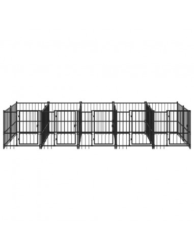 Gabbia per Cani da Esterno in Acciaio 9,38 m²