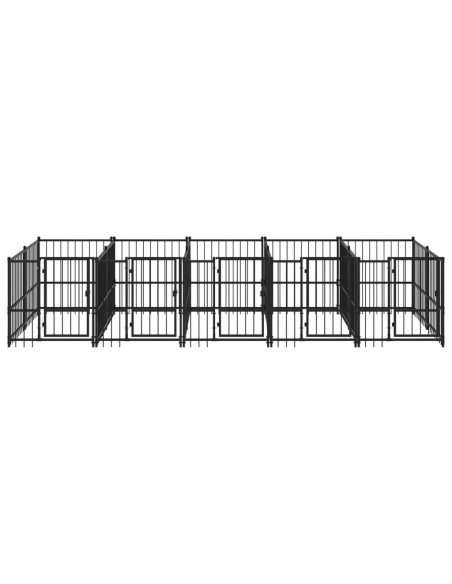 Gabbia per Cani da Esterno in Acciaio 9,38 m²