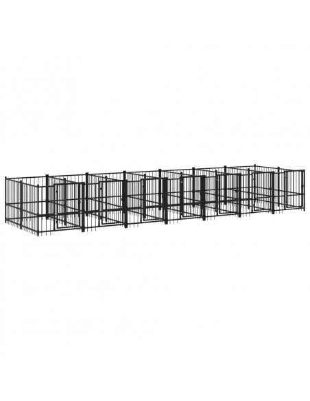 Gabbia per Cani da Esterno in Acciaio 13,14 m²