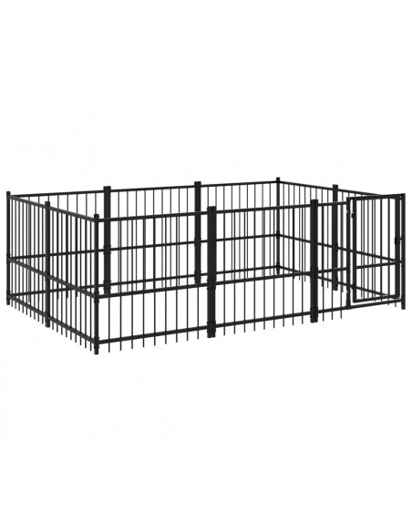 Gabbia per Cani da Esterno in Acciaio 5,63 m²