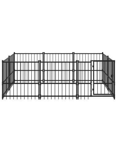 Gabbia per Cani da Esterno in Acciaio 5,63 m²