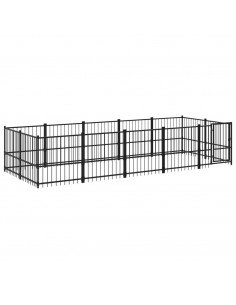 Gabbia per Cani da Esterno in Acciaio 9,38 m² 2