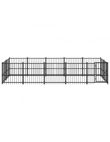 Gabbia per Cani da Esterno in Acciaio 9,38 m²