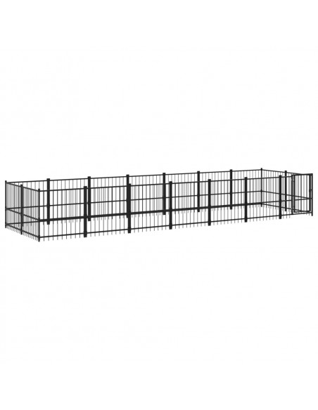 Gabbia per Cani da Esterno in Acciaio 13,14 m²
