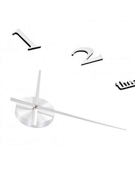 Orologio da Parete 3D in Stile Moderno 100cm XXL Argento