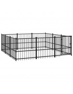 Gabbia per Cani da Esterno in Acciaio 8,47 m² 2