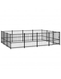 Gabbia per Cani da Esterno in Acciaio 11,58 m² 2