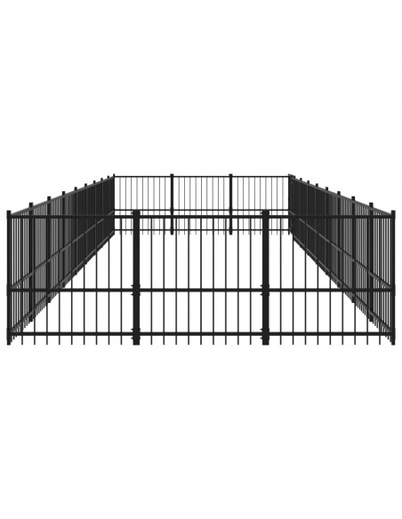 Gabbia per Cani da Esterno in Acciaio 25,4 m²