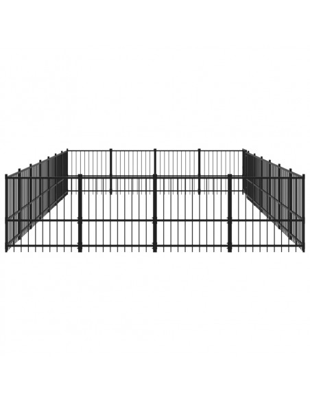 Gabbia per Cani da Esterno in Acciaio 26,35 m²