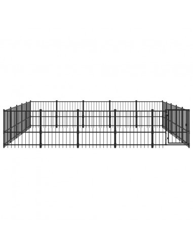 Gabbia per Cani da Esterno in Acciaio 23,52 m²