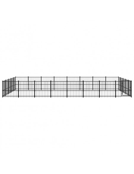 Gabbia per Cani da Esterno in Acciaio 37,64 m²