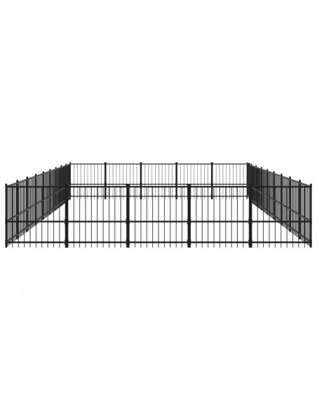 Gabbia per Cani da Esterno in Acciaio 42,34 m²