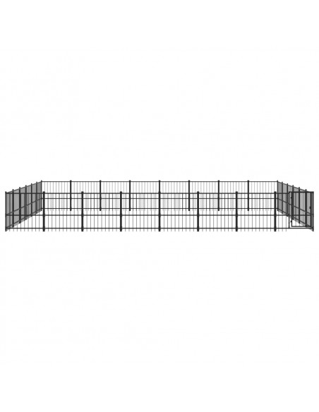 Gabbia per Cani da Esterno in Acciaio 45,16 m²