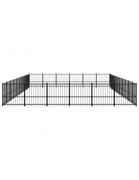 Gabbia per Cani da Esterno in Acciaio 56,45 m²