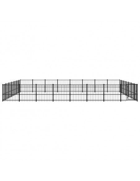Gabbia per Cani da Esterno in Acciaio 52,69 m²