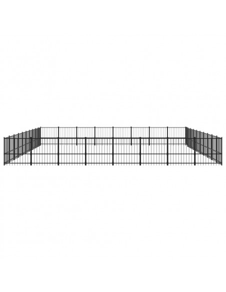 Gabbia per Cani da Esterno in Acciaio 75,27 m²