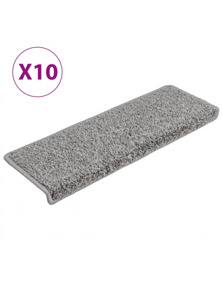 Tappetini per Scale 10 pz 65x21x4 cm Grigio