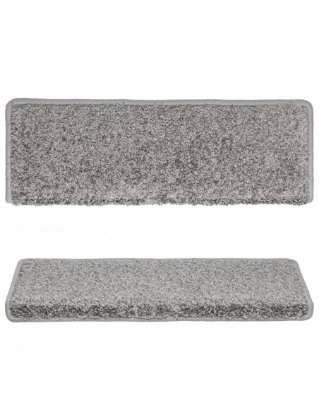 Tappetini per Scale 10 pz 65x21x4 cm Grigio