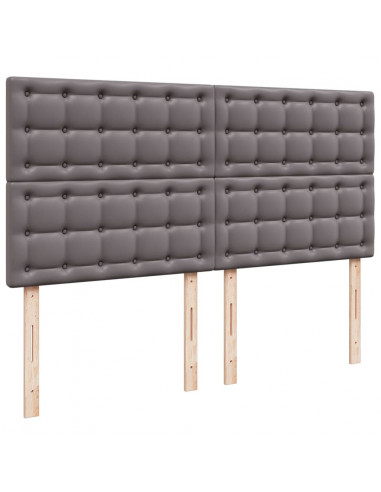 Giroletto a Molle con Materasso Grgio 180x200 cm in Similpelle