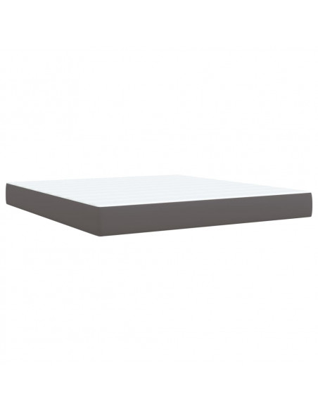 Giroletto a Molle con Materasso Grgio 180x200 cm in Similpelle