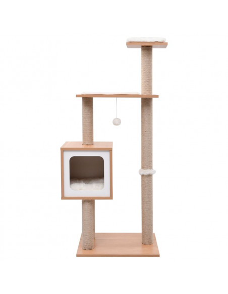 Albero per Gatti con Tappeto Tiragraffi in Sisal 123 cm