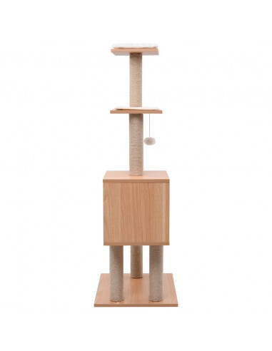 Albero per Gatti con Tappeto Tiragraffi in Sisal 123 cm