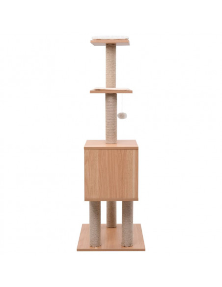 Albero per Gatti con Tappeto Tiragraffi in Sisal 123 cm