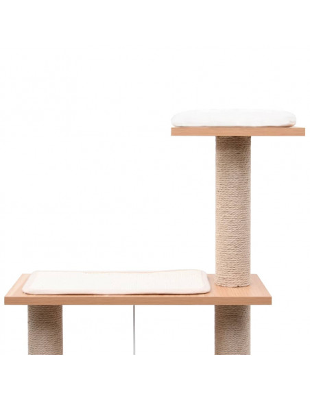 Albero per Gatti con Tappeto Tiragraffi in Sisal 123 cm