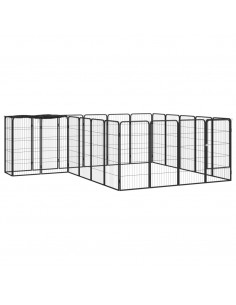 Box Cani 22 Pannelli Nero 50x100 cm Acciaio Verniciato Polvere 2